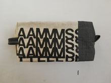 Afbeelding in Gallery-weergave laden, Canvas toiletry bag Amsterdam from recycled military canvas and bicycle inner tube, designed by Anne van Dijk. Photo 5 Bottom