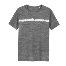 Afbeelding in Gallery-weergave laden, Birds on a Wire - Loenatix Organic Cotton Fairtrade T-shirt color Steel Grey Animal Print T-shirt