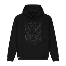 Afbeelding in Gallery-weergave laden, Loenatix Zwarte Tijger Hoodie Glow in the Dark Zwarte Tijger capuchon trui Voorkant