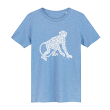 Afbeelding in Gallery-weergave laden, Monkey Pale Blue - Loenatix Organic Cotton Fairtrade Childrens T-shirt color Pale Blue