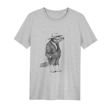Load image into Gallery viewer, Angus The Alligator - Loenatix Organic Cotton Fairtrade T-shirt Animal Print T-shirt color Grey