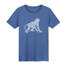 Load image into Gallery viewer, Monkey T-shirt - Loenatix Organic Cotton Fairtrade T-shirt color Indigo Blue
