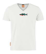 Load image into Gallery viewer, Okimono Little Hero Stekelbaars Stickleback Fish T-shirt V-neck T-shirt