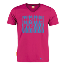 Load image into Gallery viewer, Okimono Missing Dots Pink Graphic T-shirt V-neck T-shirt