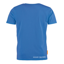 Load image into Gallery viewer, Okimono Recharge Them Woods Blue Backside T-shirt