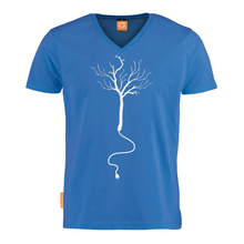 Load image into Gallery viewer, Okimono Recharge Them Woods Blue T-shirt V-neck T-shirt