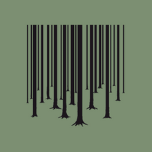 Load image into Gallery viewer, Okimono A Forest Green Barcode The Cure Graphic T-shirt Close-Up
