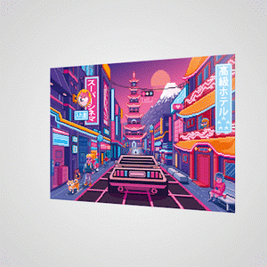 3D Postcard Tokyo Future Wave