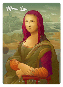 3D Postcard Mona Lisa