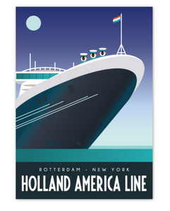 Postcard Rotterdam Holland America Line Cuise Ship