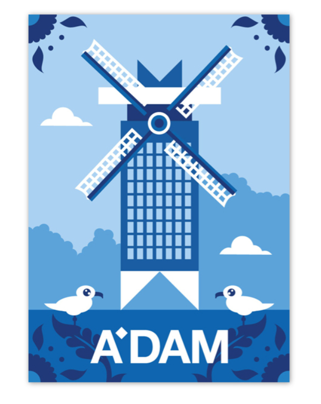 Postcard Amsterdam ADAM Tower