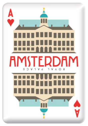 Magnet Amsterdam Royal Palace Dam Square Playing Card Ace