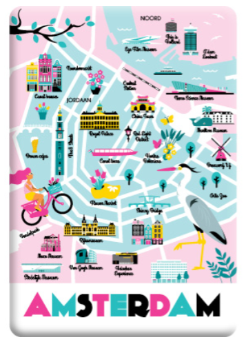 Magnet Amsterdam City Map