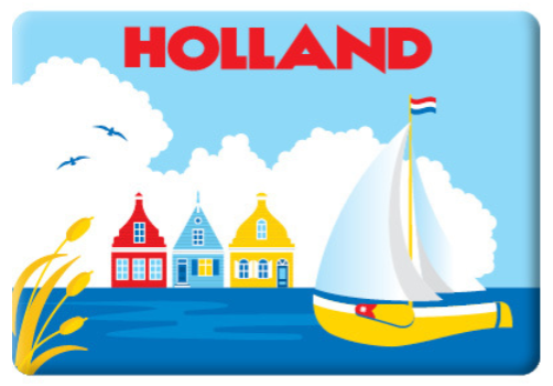 Magnet Holland Volendam Sailboot House on Dike IJsselmeer