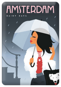 Magnet Amsterdam Rainy Days Lady with Umbrella