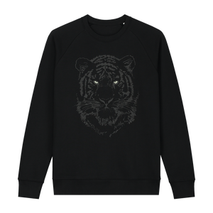 Loenatix Zwarte Tijger Sweater Glow in the Dark Zwarte Tijger trui Voorkant