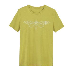 Cicade Glow in the Dark - Loenatix Organic Cotton Fairtrade T-shirt color Yellow Animal Print T-shirt