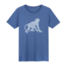 Afbeelding in Gallery-weergave laden, Monkey T-shirt - Loenatix Organic Cotton Fairtrade T-shirt color Indigo Blue
