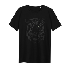 Load image into Gallery viewer, Zwarte Tijger T-shirt Black Tiger Glow in the Dark - Loenatix T-shirt Animal Print T-shirt color Black
