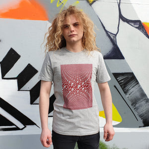 Tjonge Jonge - Loenatix Organic Cotton Fairtrade T-shirt Graphic T-shirt color Grey on Model