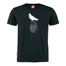 Load image into Gallery viewer, Okimono Bad Dove Sitting On Hand Grenade Peace T-shirt Graphic T-shirt Black Round neck T-shirt
