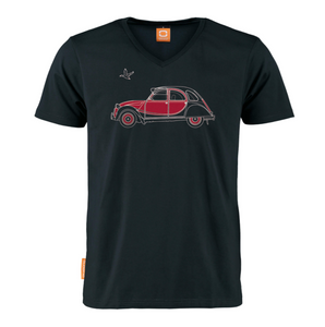 Okimono Eend2 Citroen 2CV Classic Car T-shirt V-neck T-shirt