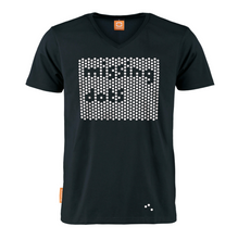 Load image into Gallery viewer, Okimono Missing Dots Black Graphic T-shirt V-neck T-shirt
