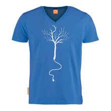 Load image into Gallery viewer, Okimono Recharge Them Woods Blue T-shirt V-neck T-shirt
