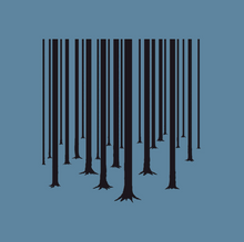 Load image into Gallery viewer, Okimono A Forest Blue Barcode The Cure Graphic Close-Up

