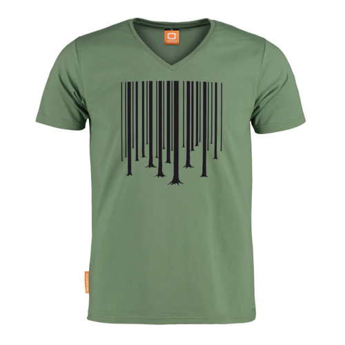 Okimono A Forest T-shirt Green Barcode The Cure Graphic T-shirt V-neck T-shirt